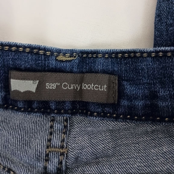 LEVIS Classic Boot cut Curvy Skinny‎ Blue Denim Jeans Sz 4 - Picture 3 of 8